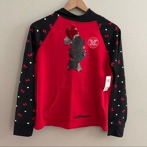 Disney Sequin Minnie Mouse Hoodie, Size XL, NWT
